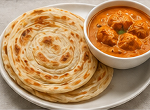 Porotta + butter chicken