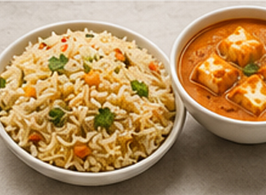 Pulao +paneer butter